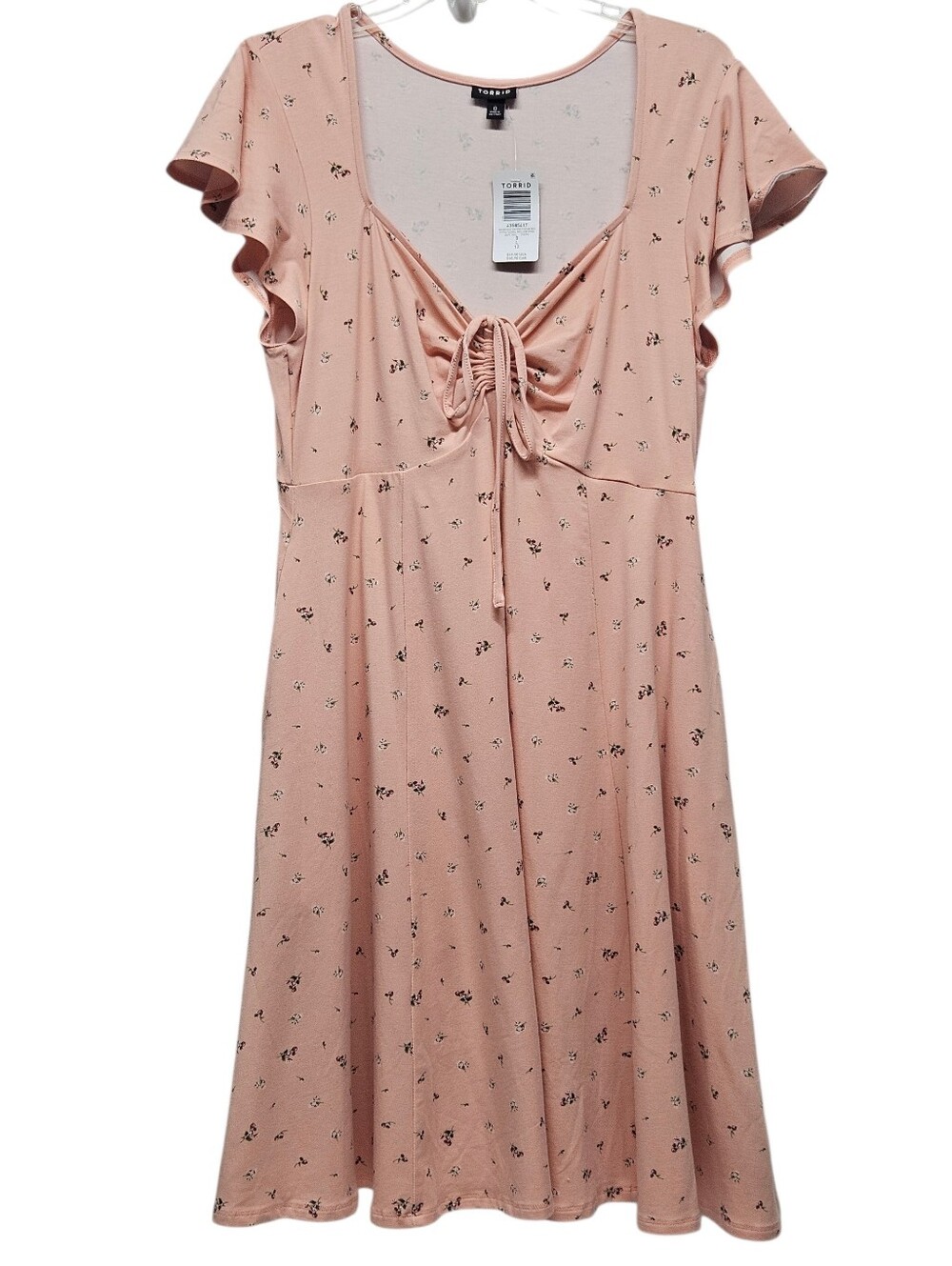 Torrid Mini Sweetheart Bow Front Fit & Flare Dress Size 0 Large Babydoll Skater